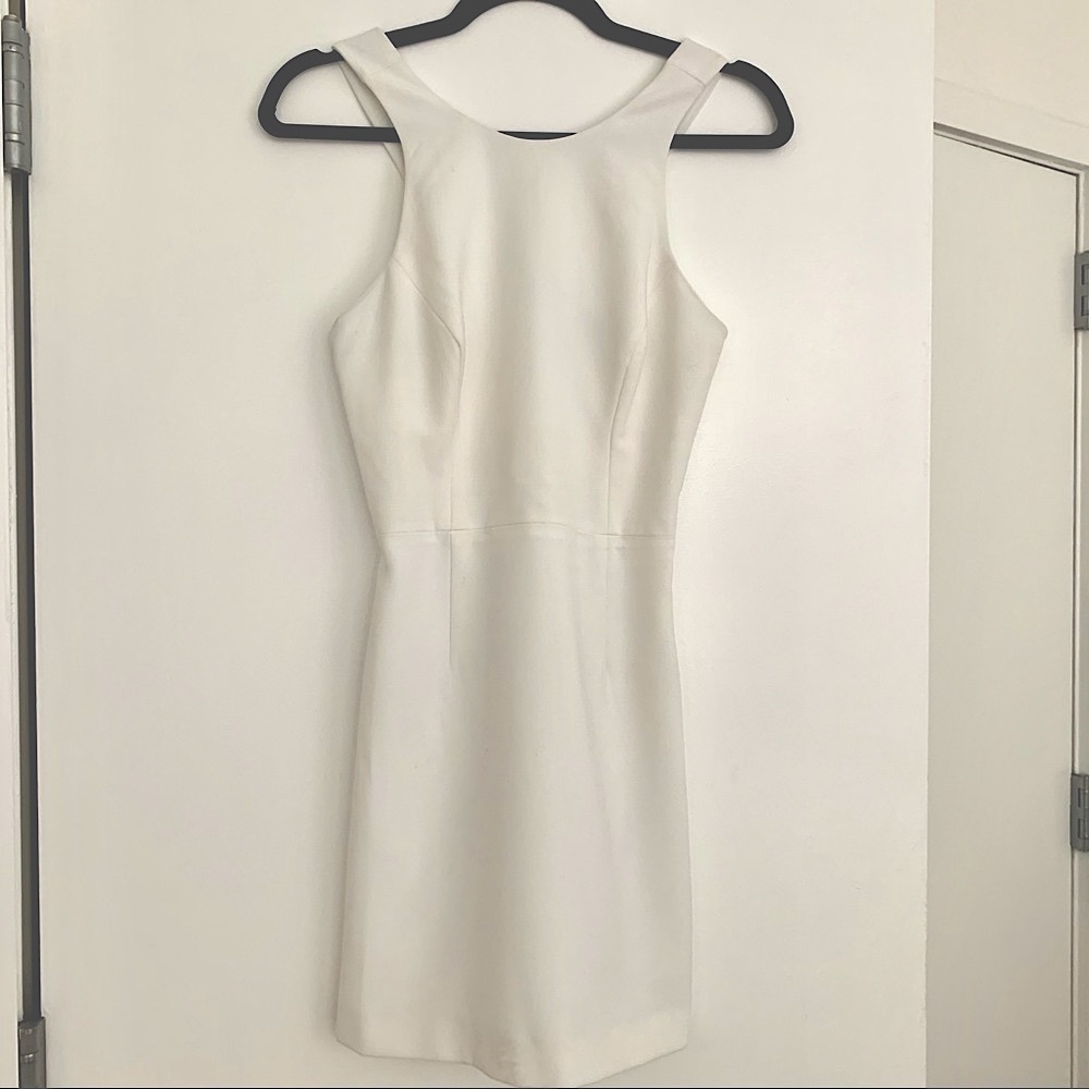 French Connection Whisper V-back mini dress